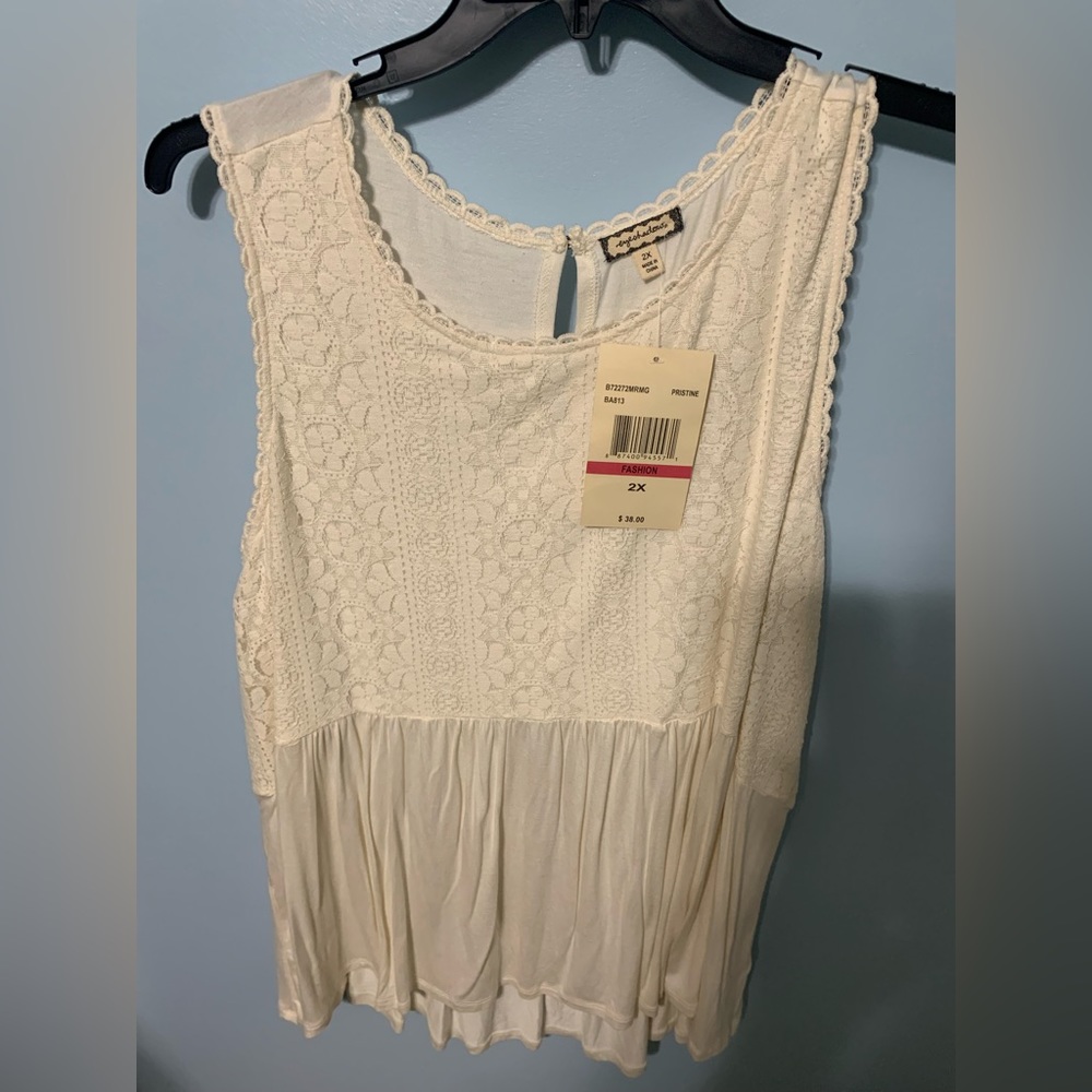 Ivory babydoll style tank.